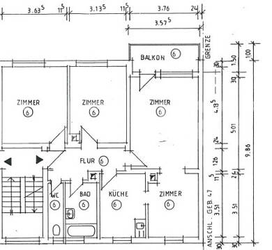 Wohnung zum Kauf 225.000 € 4 Zimmer 79,8 m² 2. Geschoss Beethovenschule 34 Singen 78224