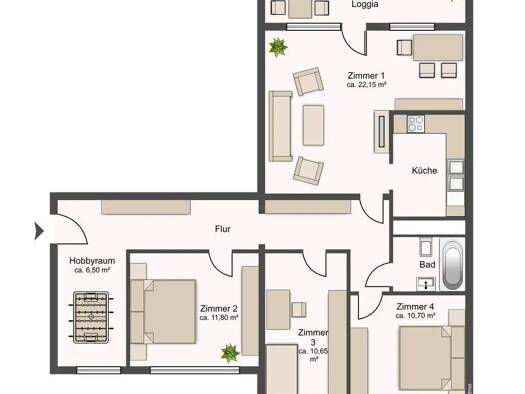 Wohnung zur Miete 1.440 € 4 Zimmer 90 m² 4. Geschoss Marzahn Marzahn-Hellersdorf 12687