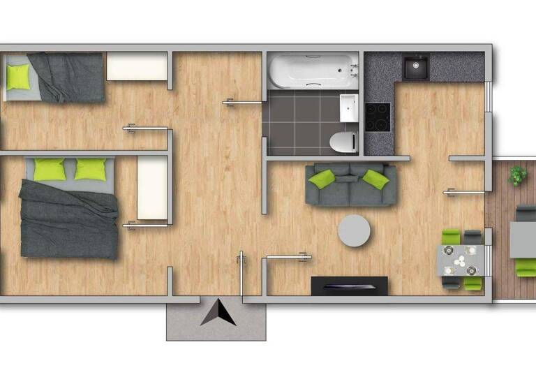 Wohnung zur Miete 304 € 3 Zimmer 61 m² 4. Geschoss frei ab sofort Gnetscher Straße 15 Weißandt-Gölzau 06369