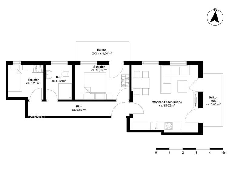Wohnung zum Kauf 339.900 € 3 Zimmer 67 m² 1. Geschoss Bad Malente-Gremsmühlen Malente 23714