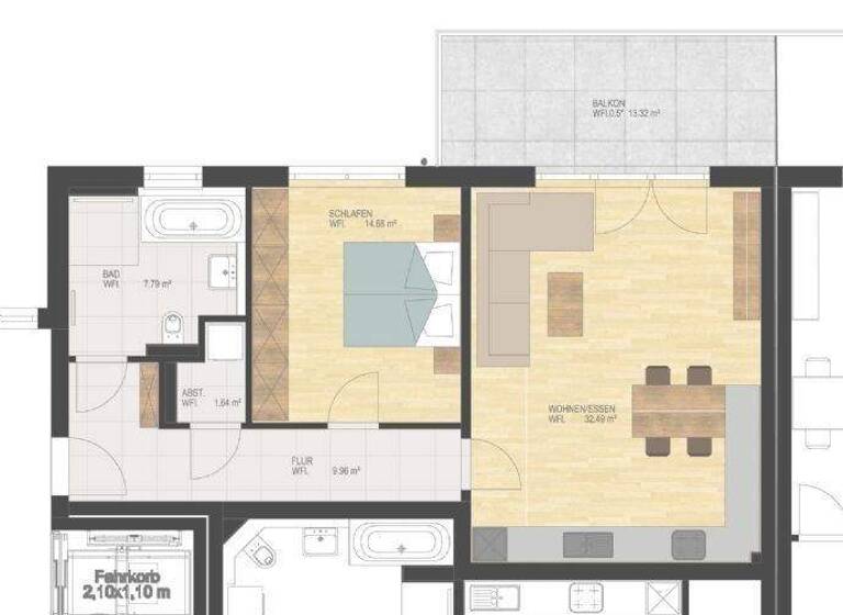 Wohnung zum Kauf provisionsfrei 354.900 € 2 Zimmer 73,2 m² 3. Geschoss Waldkraiburg 84478