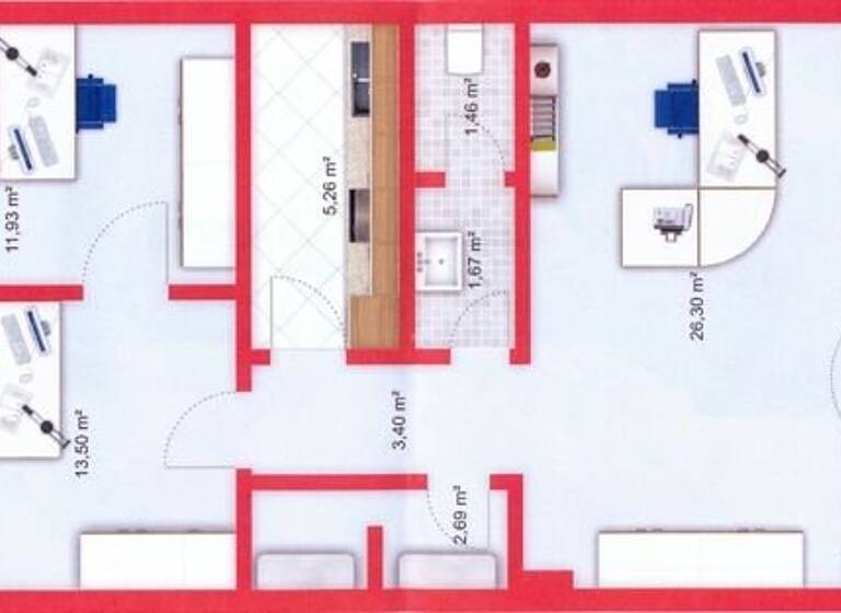 Bürofläche zur Miete 10,35 € 3 Zimmer 63,5 m²<br/>Bürofläche Kirchhofen Ehrenkirchen 79238