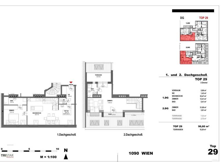 Wohnung zum Kauf - Erstbezug 845.000 € 96,6 m² Wien,Alsergrund 1090