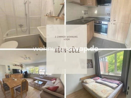 Wohnung zur Miete Tauschwohnung 405 € 2 Zimmer 43 m² 4. Geschoss Sülz Köln 50939