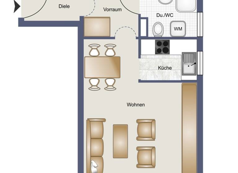 Wohnung zum Kauf 309.000 € 2 Zimmer 84,9 m² 1. Geschoss Bergseestraße 4 Bad Säckingen 79713