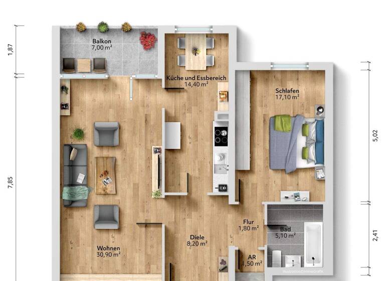 Wohnung zum Kauf 149.000 € 3 Zimmer 82,5 m² 6. Geschoss Lennep Remscheid 42897