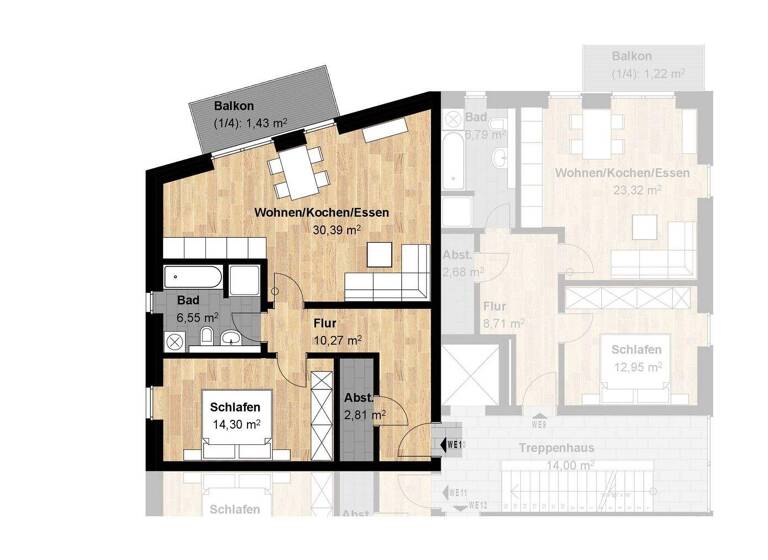 Wohnung zum Kauf 249.275 € 2 Zimmer 65,8 m² 2. Geschoss Neu Wulmstorf 21629