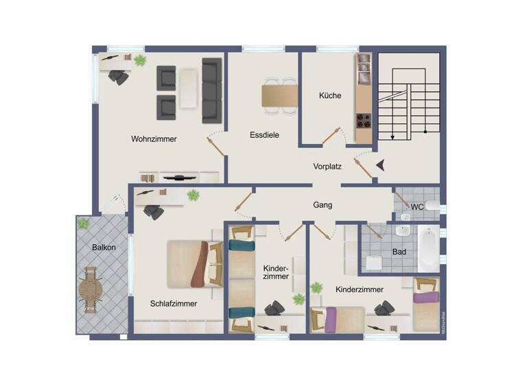 Wohnung zum Kauf 189.000 € 4,5 Zimmer 98,7 m² 2. Geschoss Schopfloch 72296