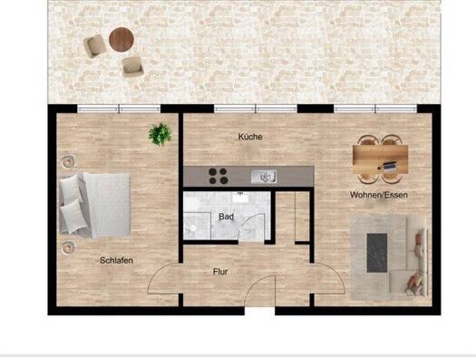 Wohnung zur Miete 650 € 2 Zimmer 70 m² EG Rüpingstraße 14 Brackel Dortmund 44309