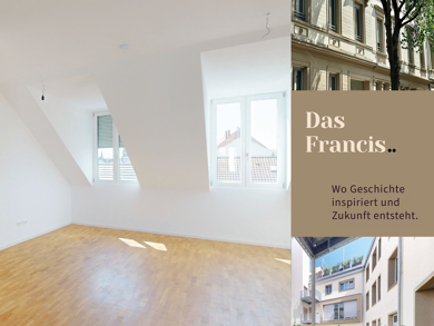 Wohnung zur Miete 2.050 € 4 Zimmer 121,1 m² Dachgeschoss, 4. Geschoss Moningerstraße 7 Weststadt Karlsruhe 76135