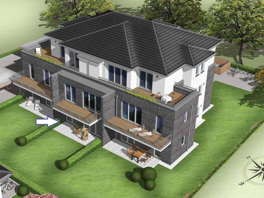 Terrassenwohnung zum Kauf provisionsfrei 239.000 € 2 Zimmer 54,6 m² frei ab 01.03.2026 Ochtmissen Lüneburg 21339