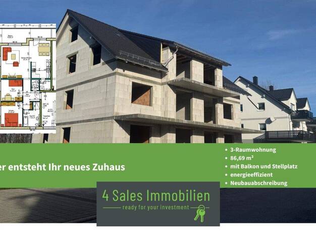 Wohnung zum Kauf 234.063 € 3 Zimmer 86,7 m² Schlema Aue 08280
