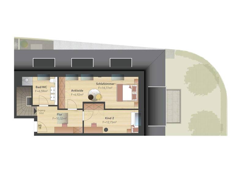 Maisonette zur Miete - Erstbezug 3.700 € 4 Zimmer 127,9 m² 2. Geschoss Untergiesing-Harlaching München 81545
