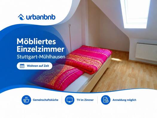 WG-Zimmer zur Miete auf Zeit 530 € 8 m² frei ab 31.10.2026 Arnoldstraße Mühlhausen Stuttgart 70378