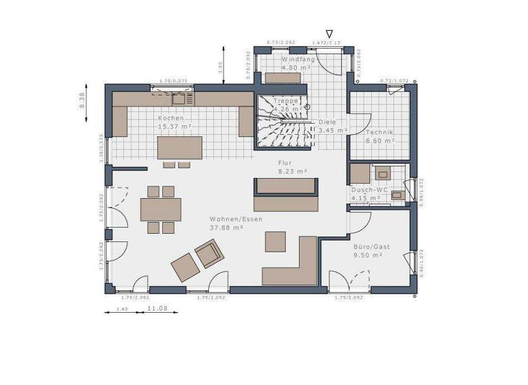 Einfamilienhaus zum Kauf provisionsfrei 620.432 € 5 Zimmer 179 m² 1.000 m² Grundstück Paaren im Glien Schönwalde-Glien 14621
