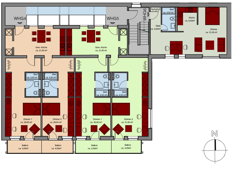 Wohnung zum Kauf 689.000 € 5 Zimmer 236 m²<br/>Wohnfläche 1.<br/>Geschoss Äußere Neustadt Dresden 01099