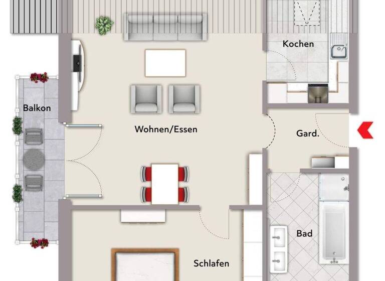 Wohnung zum Kauf 200.000 € 2 Zimmer 70 m² frei ab sofort Nandlstadt 85405