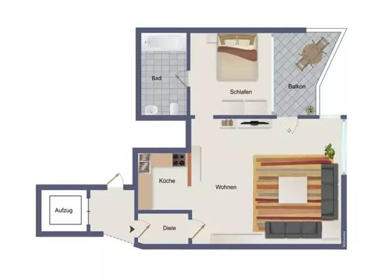 Wohnung zum Kauf 95.000 € 2 Zimmer 45 m² EG Dobel 75335
