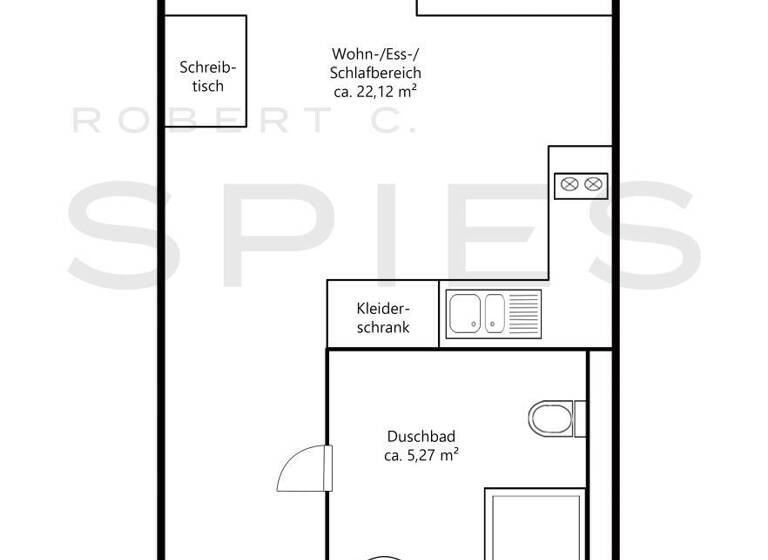 Wohnung zur Miete 575 € 1 Zimmer 27,4 m²<br/>Wohnfläche ab sofort<br/>Verfügbarkeit Lehe Bremen 28359