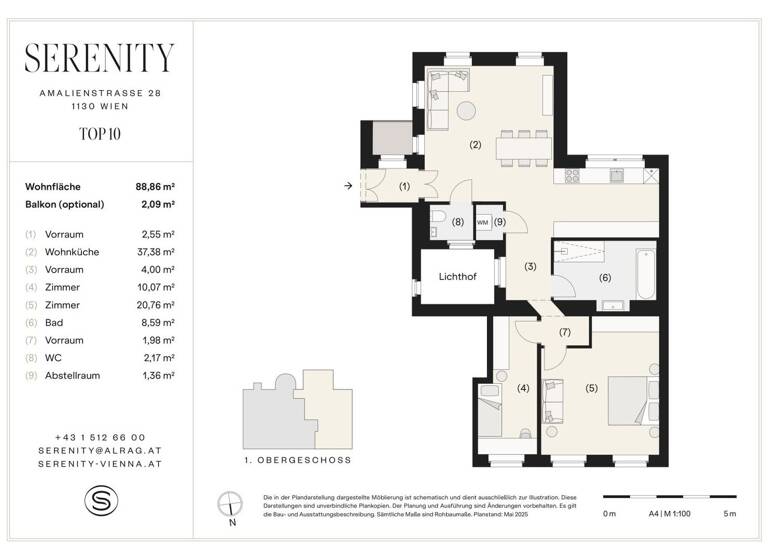 Wohnung zum Kauf - Erstbezug 595.000 € 3 Zimmer 88,8 m² Wien 1130