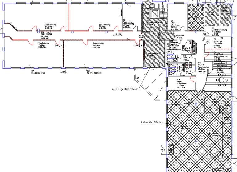 Bürofläche zur Miete provisionsfrei 10 € 657 m² Bürofläche teilbar ab 657 m² Großenbaum Duisburg 47269