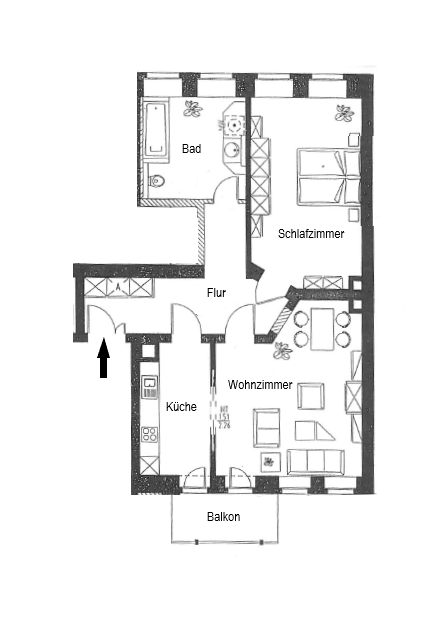 Wohnung zum Kauf 150.000 € 2 Zimmer 76 m²<br/>Wohnfläche EG<br/>Geschoss Oeserstr. 17 Schleußig Leipzig 04229