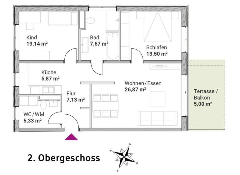 Wohnung zum Kauf provisionsfrei 531.900 € 3 Zimmer 84,5 m² 2. Geschoss Beilngries 92339