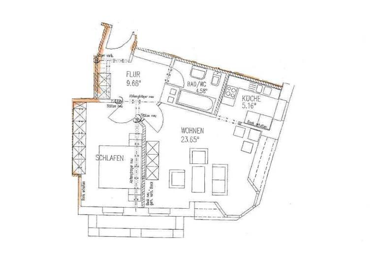 Wohnung zur Miete 260 € 2 Zimmer 54 m² 3. Geschoss frei ab sofort Kasernenstraße 1 Westend Plauen 08523