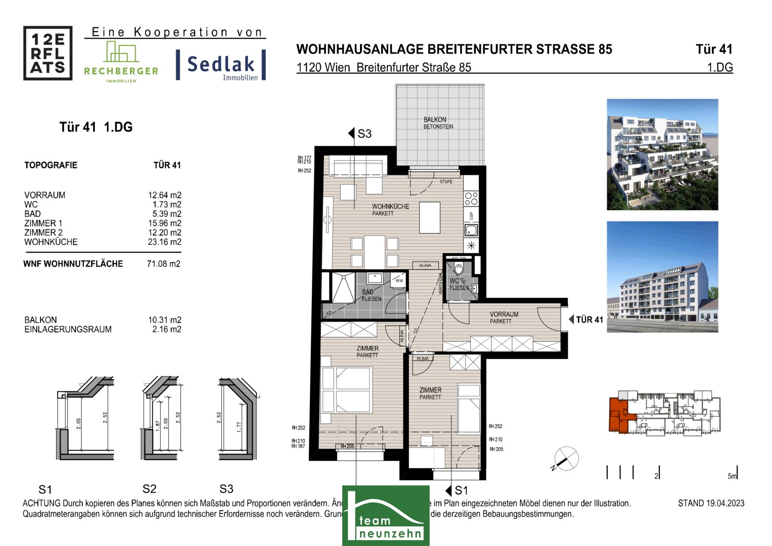 Wohnung zum Kauf provisionsfrei 412.037 € 3 Zimmer 71,8 m²<br/>Wohnfläche 5.<br/>Geschoss ab sofort<br/>Verfügbarkeit Breitenfurter Straße 85 Wien 1120