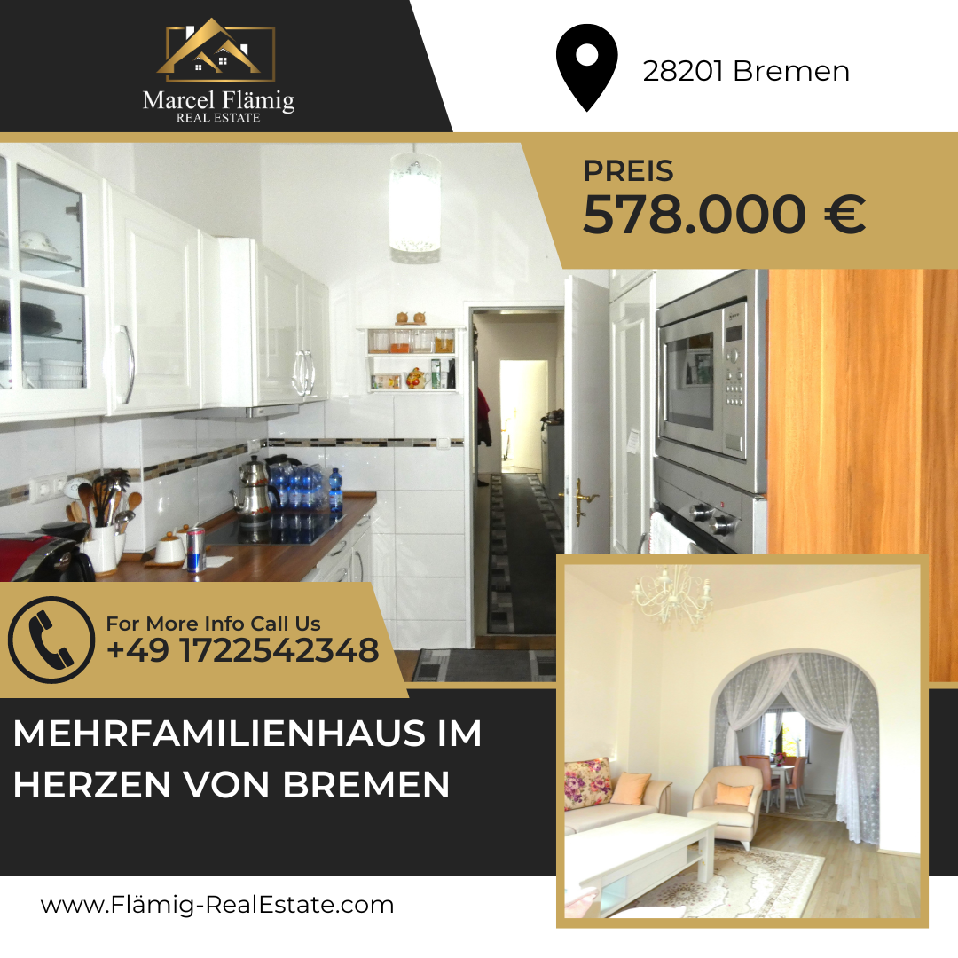 Mehrfamilienhaus zum Kauf 578.000 € 8 Zimmer 200 m²<br/>Wohnfläche 272,5 m²<br/>Grundstück Huckelriede Bremen 28201