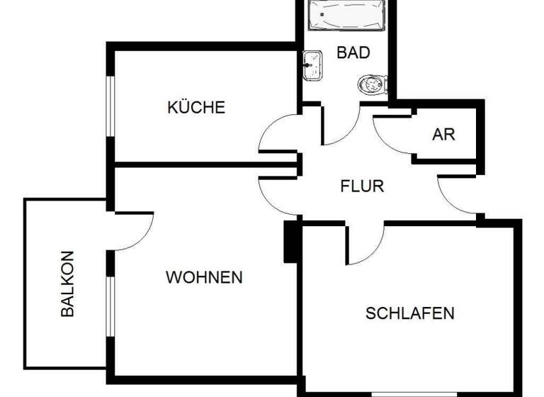 Wohnung zur Miete 389 € 2 Zimmer 58,1 m² EG Timmerbrinksweg 13 Hassel Gelsenkirchen 45896