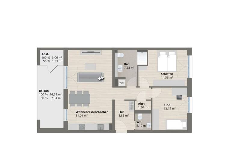 Wohnung zum Kauf - Neubau provisionsfrei 421.000 € 3 Zimmer 87,4 m²<br/>Wohnfläche 2.<br/>Geschoss Giengen Giengen an der Brenz 89537