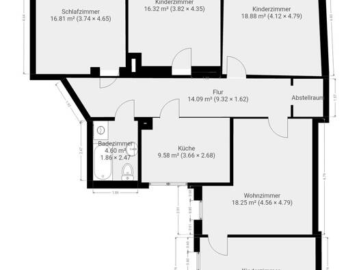 Wohnung zur Miete 550 € 5 Zimmer 115 m² 4. Geschoss Marienstraße 58 Innenstadt Zwickau 08056