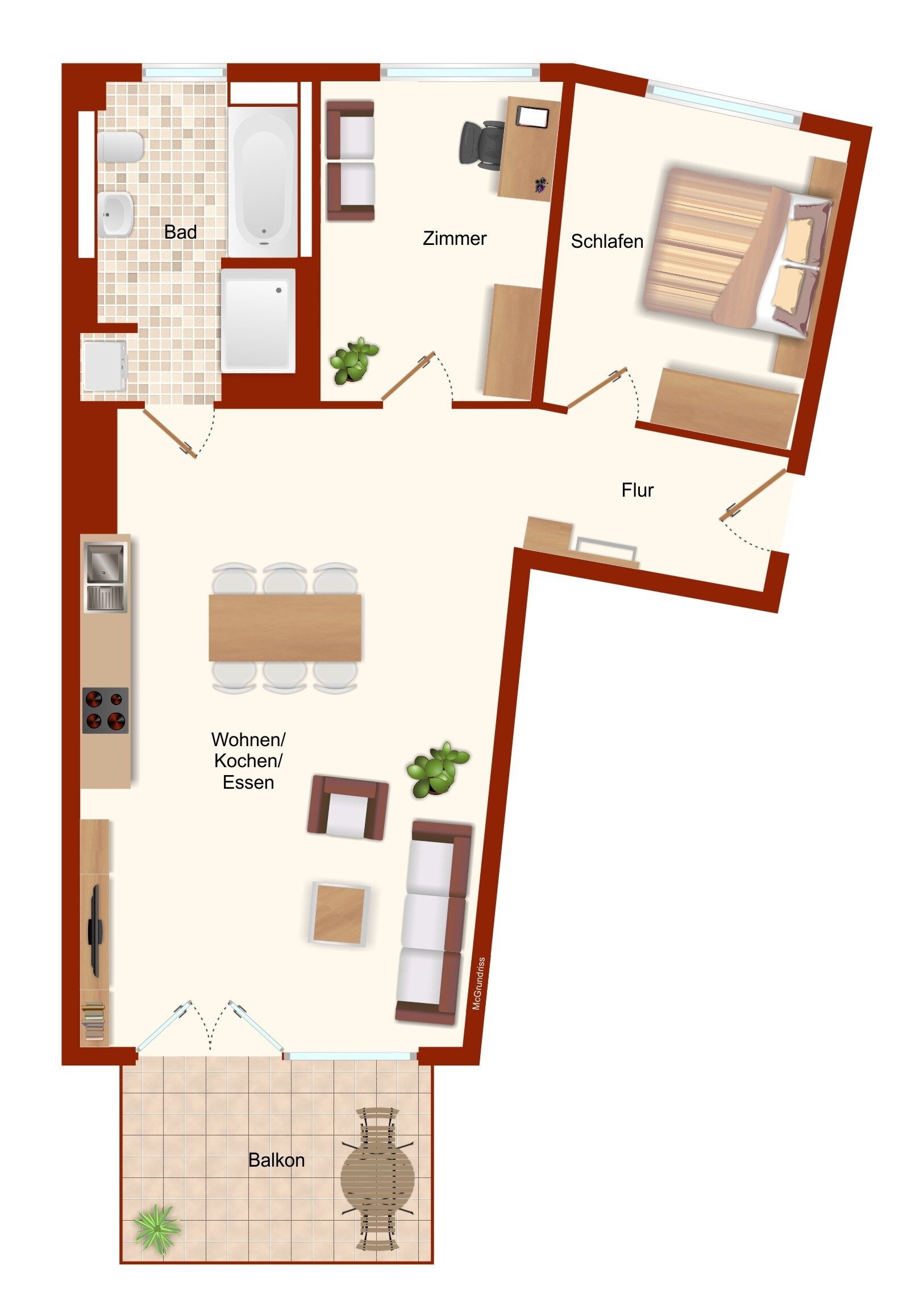 Wohnung zur Miete 1.120 € 3 Zimmer 78 m²<br/>Wohnfläche ab sofort<br/>Verfügbarkeit Eberhardshof Nürnberg 90429