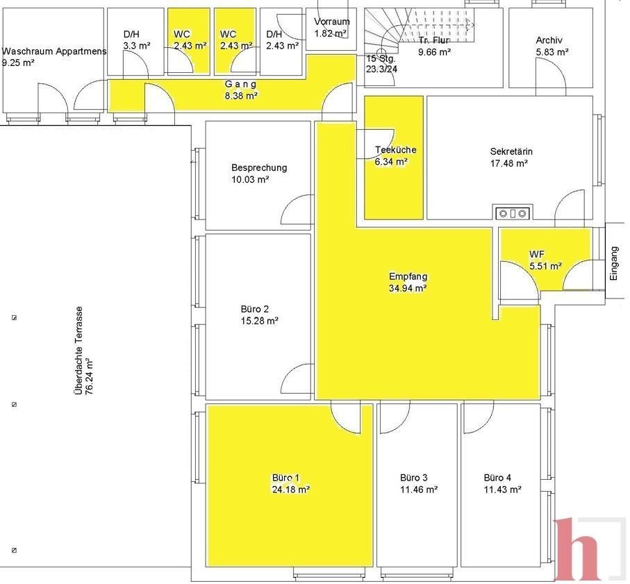 Bürogebäude zur Miete 430 € 24,2 m²<br/>Bürofläche Diepholz Diepholz 49356