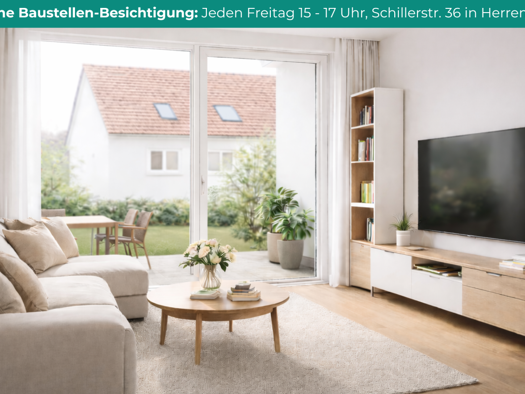 Terrassenwohnung zum Kauf - Neubau provisionsfrei 430.000 € 2 Zimmer 55,1 m² EG Schillerstraße 38 Herrenberg 71083
