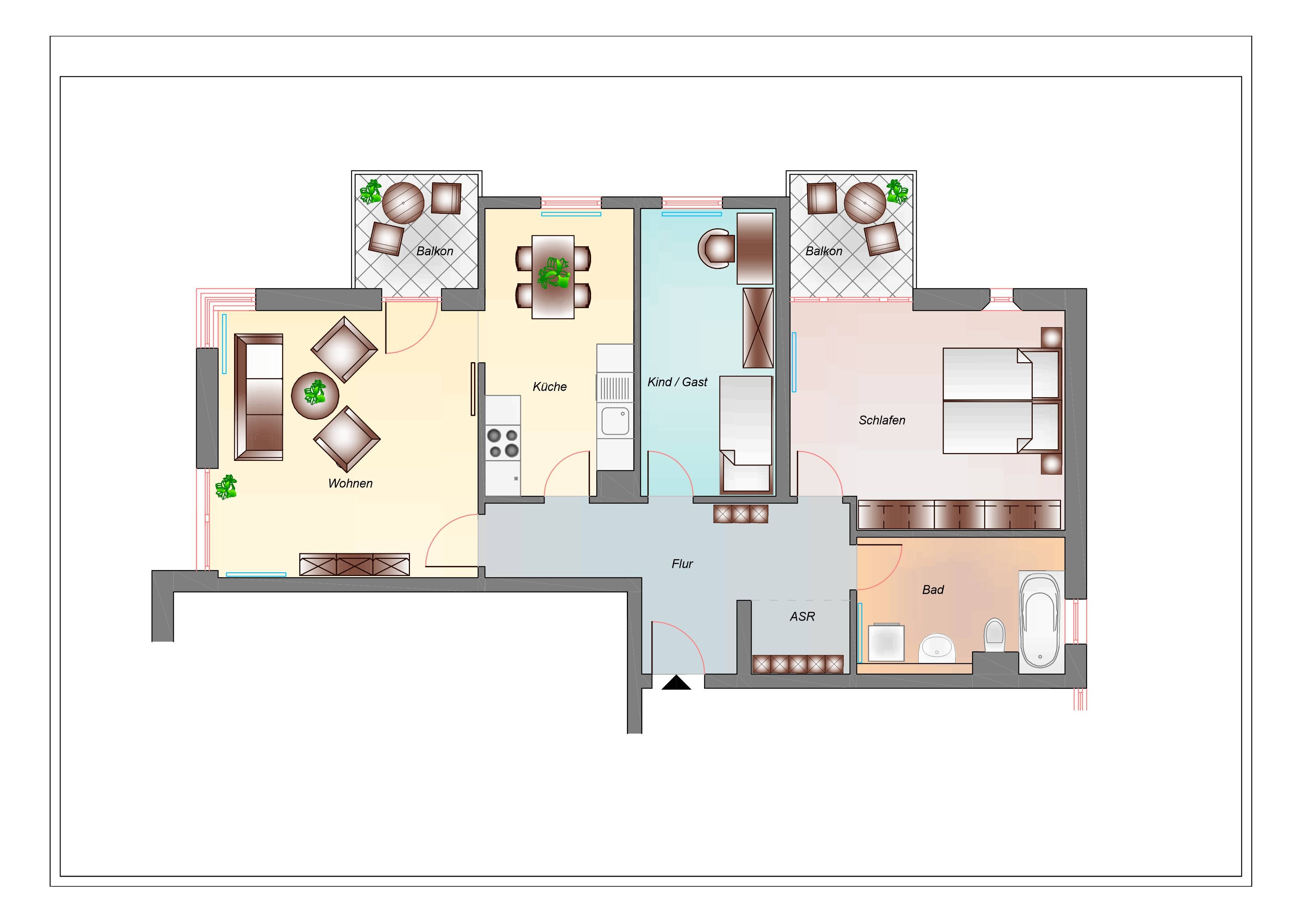 Studio zur Miete 1.018 € 3 Zimmer 81,5 m²<br/>Wohnfläche 2.<br/>Geschoss Radebeul 01445