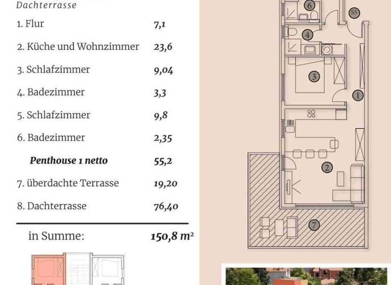 Wohnung zum Kauf 450.000 € 4 Zimmer 150,8 m² Trogir