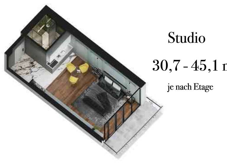Wohnung zum Kauf provisionsfrei 109.000 € 1 Zimmer 40,1 m²<br/>Wohnfläche 18.<br/>Geschoss Batumi 6000