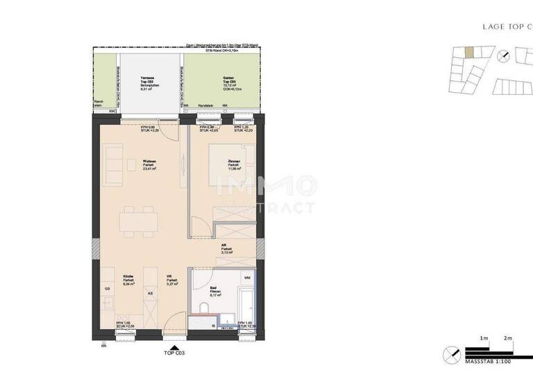 Wohnung zum Kauf - Erstbezug 233.000 € 2 Zimmer 54,3 m² Ufer Linz 4030