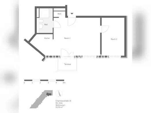 Wohnung zur Miete nur mit Wohnberechtigungsschein Tauschwohnung 469 € 2 Zimmer 57 m² EG Spandau Spandau 13587
