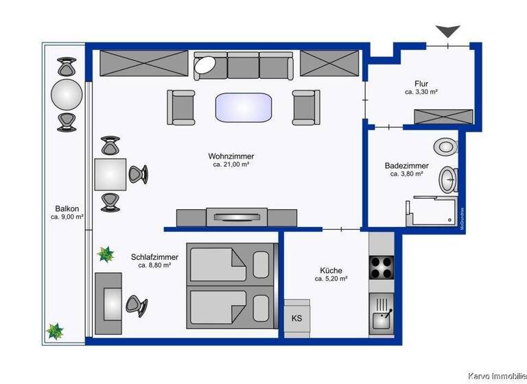 Studio zum Kauf 79.800 € 1 Zimmer 47 m² 2. Geschoss Linden-Mitte Hannover / Linden-Mitte 30449