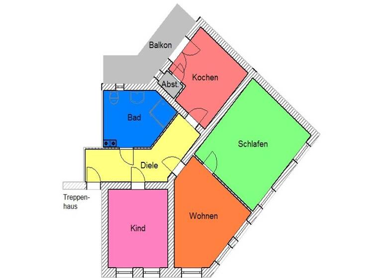Wohnung zur Miete 508 € 3 Zimmer 84,7 m² 2. Geschoss Hessestraße 14 Lutherstadt Eisleben Eisleben 06295