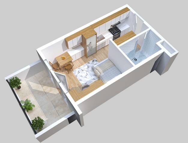 Studio zum Kauf 95.000 € 1 Zimmer 25,1 m² 1. Geschoss Südstadt / Hardt Schwäbisch Gmünd 73525