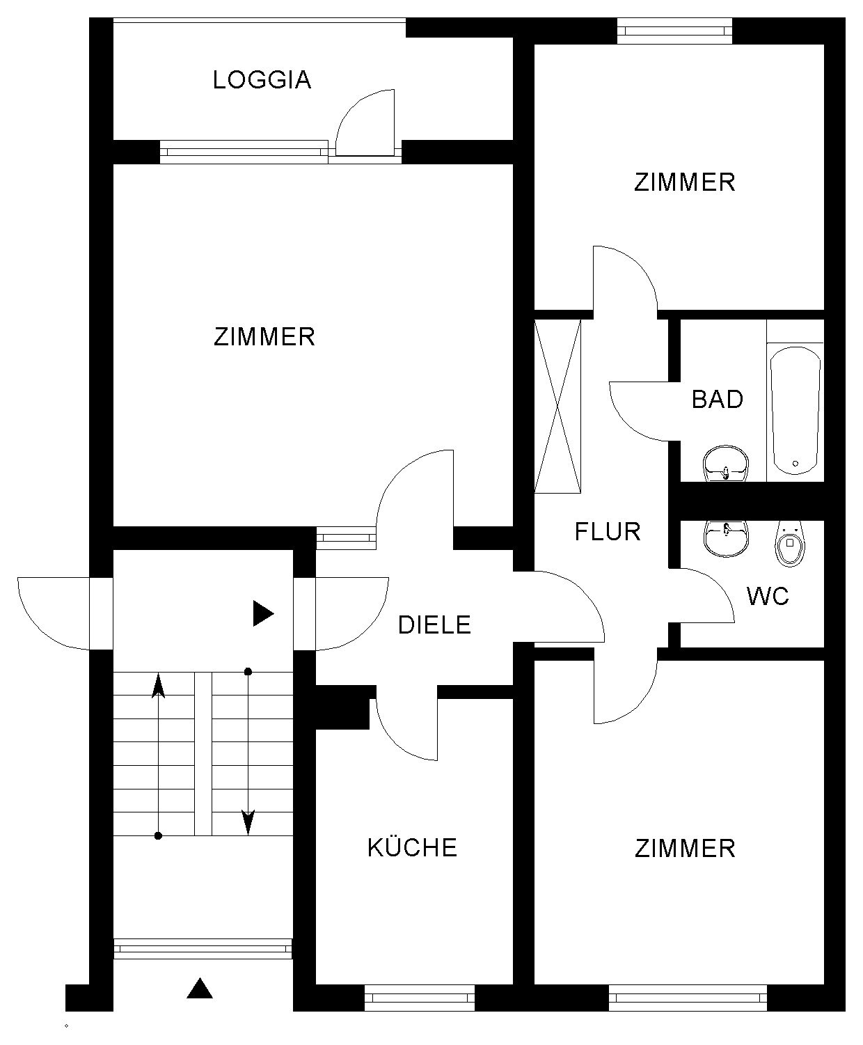 Wohnung zur Miete 488 € 3 Zimmer 74,9 m²<br/>Wohnfläche 3.<br/>Geschoss 20.02.2025<br/>Verfügbarkeit Cottbuser Str. 26 Westhagen Wolfsburg 38444