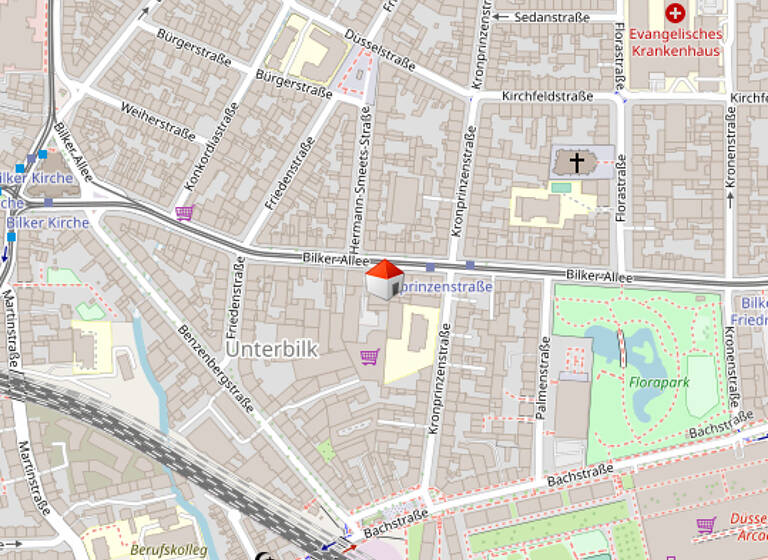 Studio zur Miete 1.390 € 1 Zimmer 37 m² 2. Geschoss Unterbilk Düsseldorf-Bilk 40219