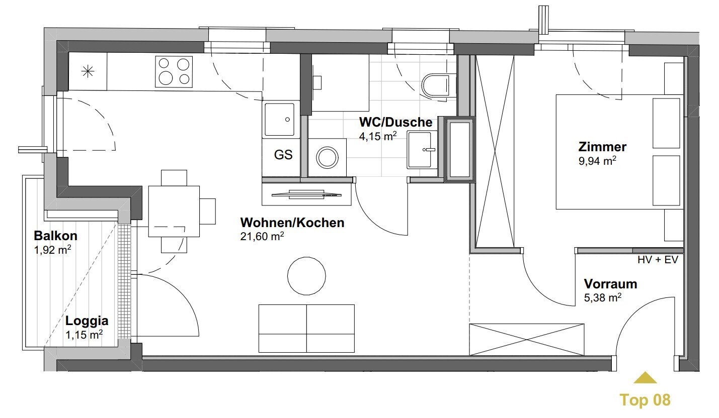 Wohnung zum Kauf 254.600 € 2 Zimmer 41,1 m²<br/>Wohnfläche 2.<br/>Geschoss Wien 1100