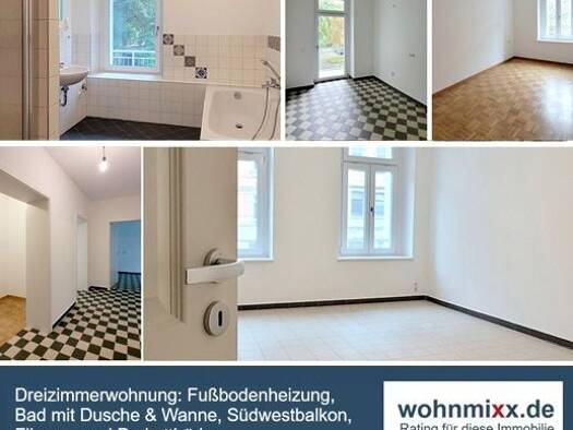 Wohnung zur Miete 550 € 3 Zimmer 77,2 m² 1. Geschoss frei ab sofort Bernsdorfer Straße 76 Bernsdorf Chemnitz 09126