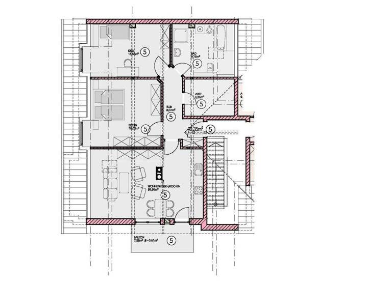 Wohnung zur Miete 875 € 3 Zimmer 93,4 m² 2. Geschoss Grubweg Passau-Grubweg 94034