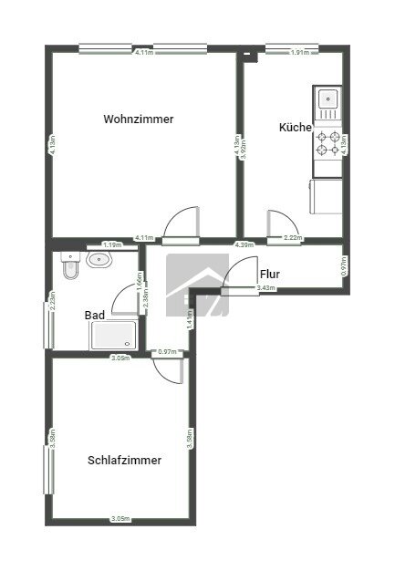 Wohnung zur Miete 335 € 2 Zimmer 50 m²<br/>Wohnfläche 1.<br/>Geschoss 01.03.2025<br/>Verfügbarkeit Belmsdorfer Straße 15 Bischofswerda Bischofswerda 01877